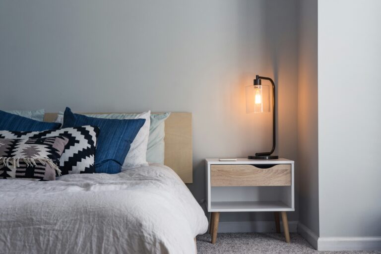 bedroom organized and cleaned by professionals
