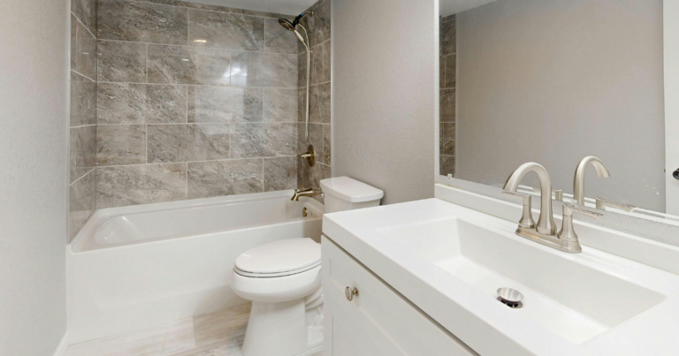 bathroom after a professional cleaning