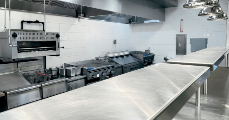Commercial Kitchen after a professional cleaning