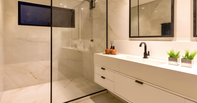 Apartment bathroom cleaned and sanitized