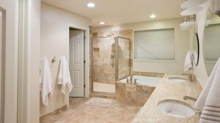 Bathroom cleaned and sanitized in Arlington