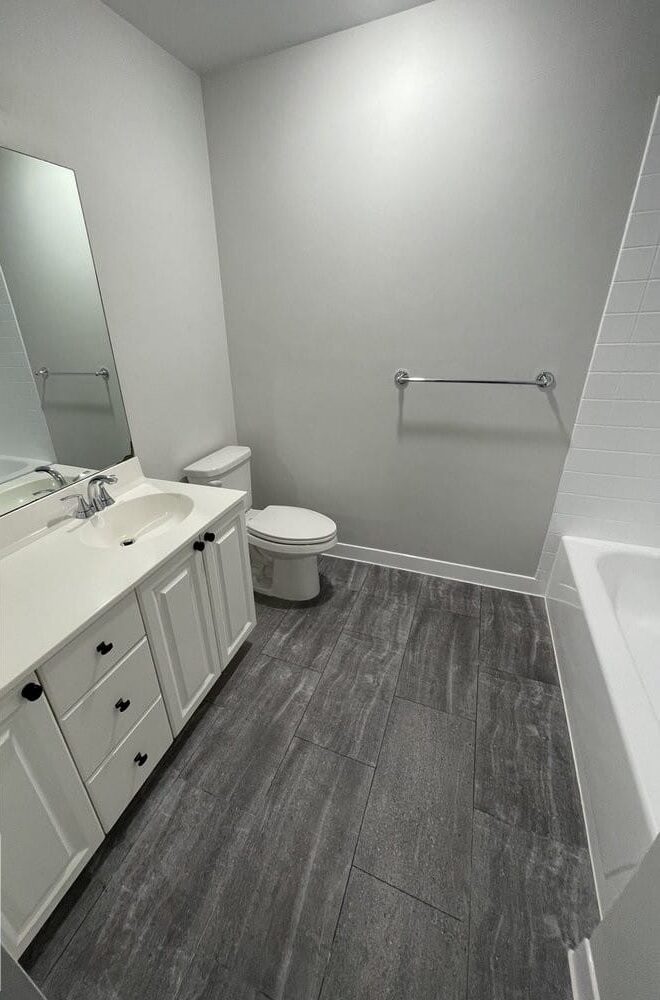 Bathroom after a detailed cleaning by Cleanadora Experts